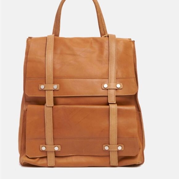 Carlo Cecchini Other - Carlo Cecchini Montana waxed travel bag book bag shoulder bag calf backpack Z7
